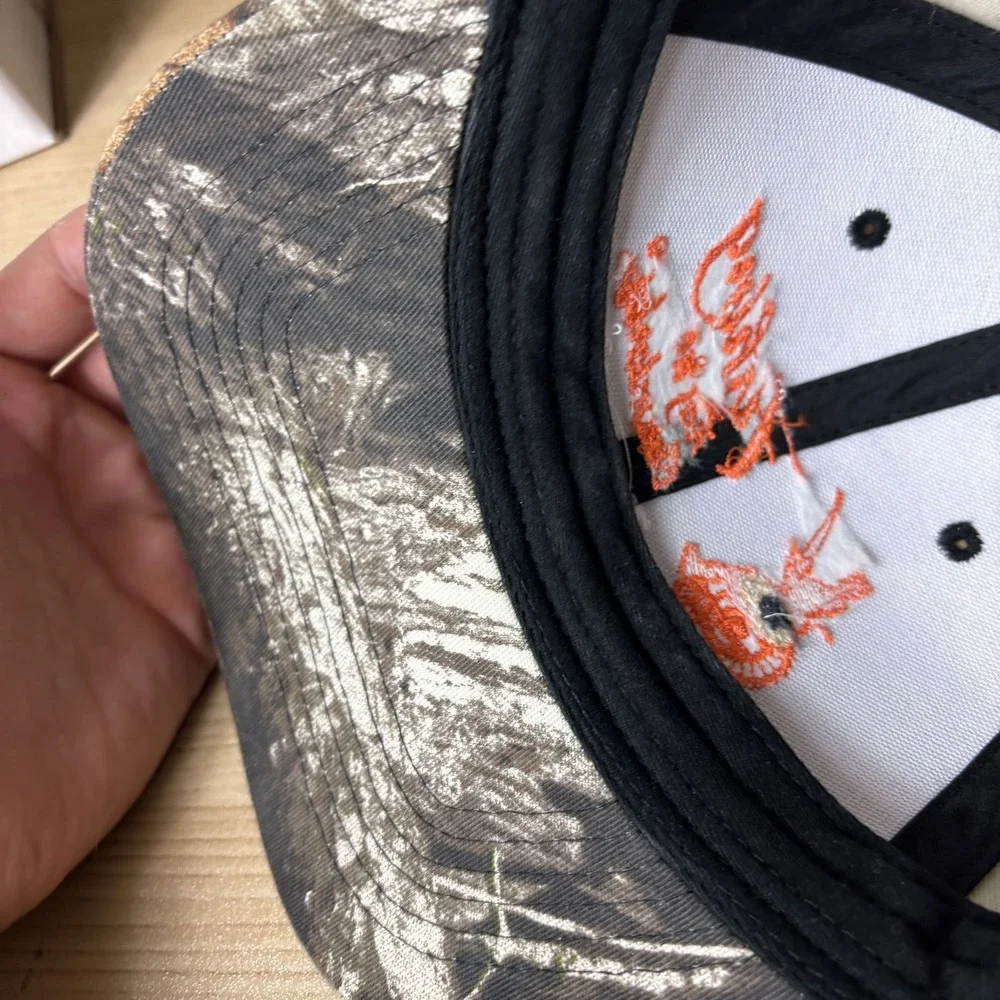 Fishing Has No Boundaries Hat Cap Strap Back Camouflage Hayward Chapter Mens Cam
